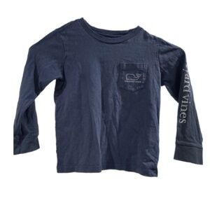 Vineyard Vines Kids Navy Long Sleeve Shirt